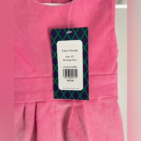 Classic Prep Girls Tabor Overall in Morning Glory Pink Corduroy Size 2T NWT - Picture 2 of 7